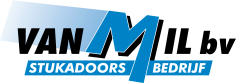 Logo vanmill stukadoors stukadoorwerk spuitwerk restauratie gipswanden afbouw